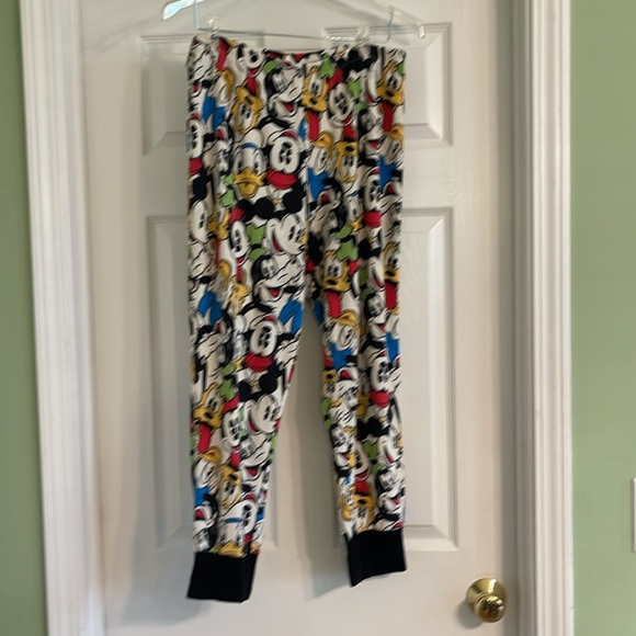 Disney Womens Mickey & Friends Long Johns Pajama Set Sz L(12-14) - Picture 3 of 5